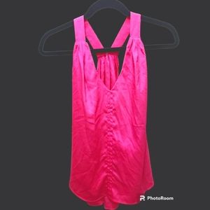 Renee C Hot pink  Womens Top Size Large Lightweight Tank T .